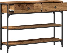 vidaXL Τραπέζι κονσόλας Παλιό ξύλο 100 x 25 x 75 εκ.