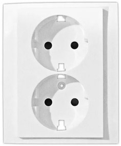 Πλαίσιο Πλακίδιο Πρίζας Σούκο Διπλό Lumen-15-0770-Λευκό 15-0770