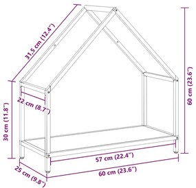 Ράφι για καυσόξυλα Λευκό 60x25x60 cm Ατσάλι ψυχρής έλασης - Λευκό