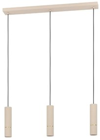 Φωτιστικό Οροφής - Ράγα Caminia 901152 77x9x110cm 3xGU10 Ecru-Gold Eglo