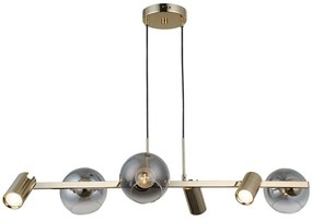 Φωτιστικό Οροφής - Ράγα Zerde 341LCA1253 95x110cm 3xE27 40W/3xGU10 5W Gold Opviq