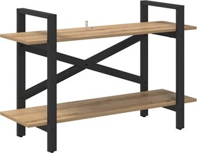vidaXL Ράφι Βιβλίων 2 επιπέδων 100 x 33,5 x 64 εκ Επεξεργασμένο ξύλο