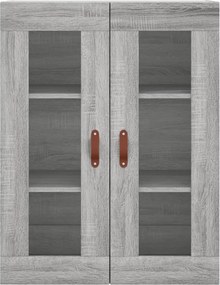 vidaXL Ντουλάπι Γκρι Sonoma 69,5 x 34 x 180 εκ. Επεξεργασμένο Ξύλο