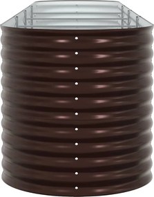 vidaXL Ανεβασμένο Κρεβάτι Καφέ 400 x 80 x 81 cm Ατσάλι