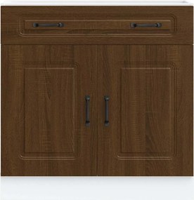 vidaXL ντουλάπι βάσης κουζίνας Kalmar Καφέ δρυς Επεξεργασμένο Ξύλο