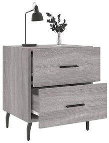 vidaXL Κομοδίνα 2 τεμ. Γκρι Sonoma 40 x 35 x 47,5 εκ. Επεξεργ. Ξύλο