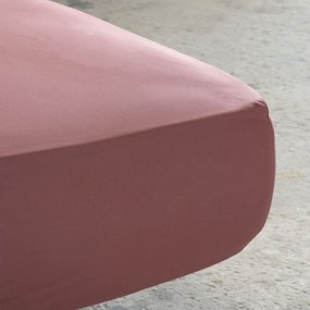 Σεντόνι Unicolors Με Λάστιχο Wine Red Nima Semi-double 120x232cm 100% Cotton
