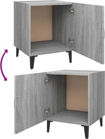 vidaXL Κομοδίνα 2 τεμ. Γκρι Sonoma από Επεξεργασμένο Ξύλο