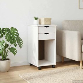 vidaXL Κινητό Ντουλάπι Λευκός 34 x 39 x 65,5 cm Στερεό πεύκο