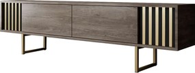 Έπιπλο Τηλεόρασης Καρυδί / Χρυσό DUGE 180x30x18