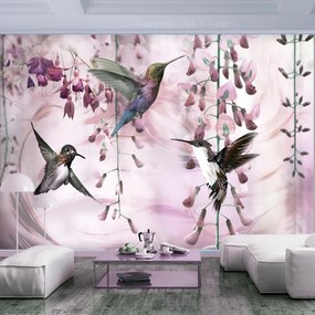 Φωτοταπετσαρία - Flying Hummingbirds (Pink) 400x280