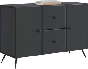 vidaXL Πλαϊνό γραφείο Μαύρο 89 x 34,5 x 60 εκ. Επεξεργασμένο Ξύλο