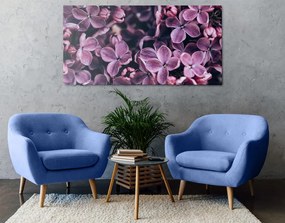 Εικόνα μωβ λιλά λουλούδια - 120x60
