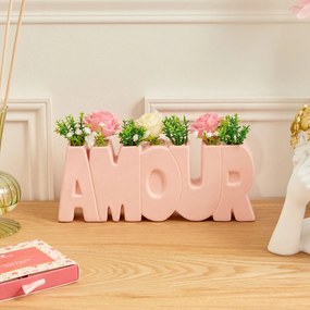 Τεχνητό Λουλούδι Σε Γλάστρα 26εκ. A-S Rose Flower 214015 Pink