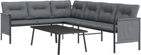 vidaXL Σετ Σαλονιού Κήπου 2 Τεμαχίων Ανθρακί από Ατσάλι