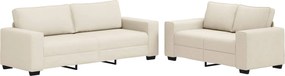vidaXL Καναπές 2 pcs Μπεζ 221 x 80 x 82 εκ Ύφασμα μείγματος λινών