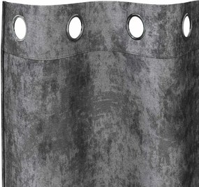 vidaXL Βελούδινες Κουρτίνες 2 pcs Γκρι 225 x 140 εκ. Βελούδο