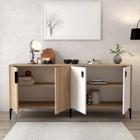 Κονσόλα Sapphire Δρυς / Λευκό GRINES 180x44x18