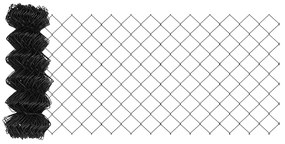 Φράχτης αλυσίδας Γκρι 25 x 0.4 m Ατσάλι