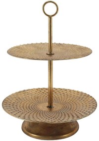 Διακοσμητική Εταζέρα 15-00-94940 Φ35x48,5cm Gold Marhome Metal