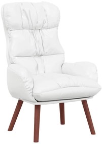 vidaXL Χαλαρωτική Πολυθρόνα Λευκό 69 x 74 x 93 εκ. Τεχνητό δέρμα