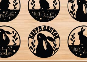 Intra απο ξύλο plywood 3mm-4mm πάχος - με λέιζερ Easter Wall Art για CNC Δίασταση 40x50 cm INTRAFABR-76879361