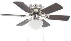 vidaXL Ανεμιστήρας Οροφής με Φως Περίτεχνος Σκούρο Καφέ 82 εκ.