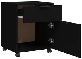 vidaXL Φορητό Ντουλάπι Αρχείων Μαύρο 45 x 38 x 54 εκ. Επεξεργ. Ξύλο