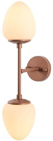 Φωτιστικό Τοίχου - Απλίκα Camflo 942FLG1266 12x23x56cm 2xE14 40W Copper Opviq