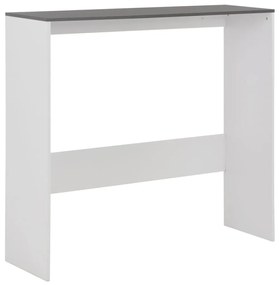Τραπέζι Μπαρ με 2 Επιφάνειες Λευκό / Γκρι 130 x 40 x 120 εκ. - Λευκό