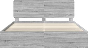 vidaXL Σκελετός Κρεβατιού Γκρι Sonoma 200 x 200 cm