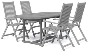 vidaXL Σετ Τραπεζαρίας Κήπου 5 Τεμαχίων από Μασίφ Ξύλο Ακακίας