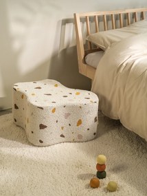 Terrazzo Πουφ Σκαμπο Cloud Υφασμα Μπουκλε / Σενιλ Υπόλευκο
