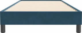 vidaXL Κρεβάτι Boxspring χωρίς Στρώμα Σκούρο Μπλε 80x220 εκ. Βελούδινο