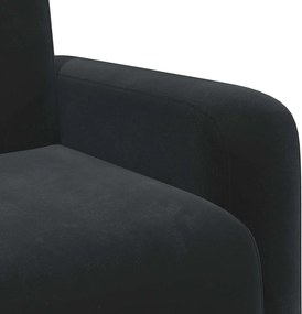 vidaXL Πολυθρόνα Μαύρο Βελούδο