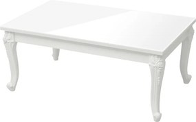 vidaXL Τραπεζάκι Σαλονιού Γυαλ. Λευκό 100 x 50 x 42 εκ. Επεξεργ. Ξύλο