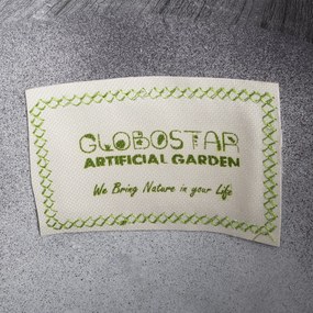 GloboStar® Artificial Garden PISA 20762 Επιδαπέδιο Πολυεστερικό Τσιμεντένιο Κασπώ Γλάστρα - Flower Pot Γκρι Ανθρακί Φ36 x Υ120cm