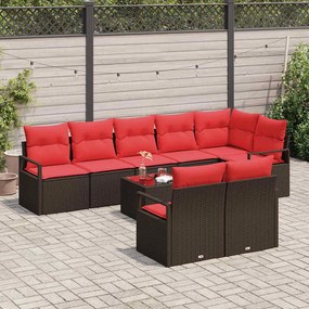 vidaXL Σετ Καναπέ 9 pcs Καφέ συνθετικό ρατάν