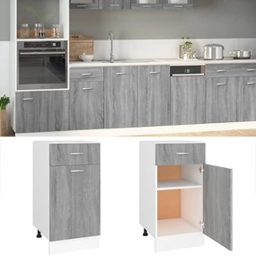vidaXL Έπιπλο Με Συρτάρι Lyon Γκρι Sonoma 40 x 46 x 81,5εκ.