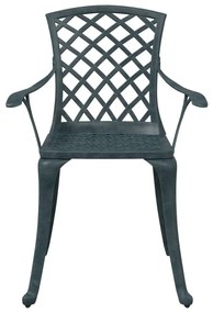 vidaXL Καρέκλες Κήπου 2 Τεμ. Πράσινες από Χυτό Αλουμίνιο