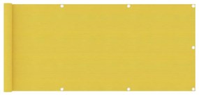 Διαχωριστικό Βεράντας Κίτρινο 75 x 500 εκ. από HDPE
