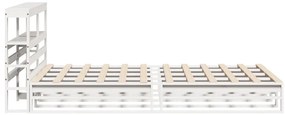 vidaXL Σκελετός Κρεβ. Χωρίς Στρώμα Λευκό 140x200 εκ Μασίφ Πεύκο