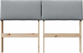 vidaXL Ταπετσαρισμένο κεφαλάρι Ανοιχτό γκρι 120 cm