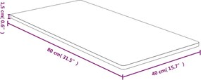 vidaXL Επιφάνεια Τραπεζιού 40 x 80 x 1,5 από Μπαμπού