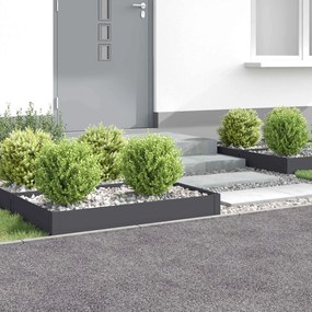 vidaXL Περίγραμμα γκαζόν 4 τμχ. 100 x 60 x 20 εκ. Ατσάλι Ανθρακί