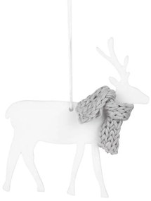 Στολίδι Χριστουγεννιάτικο Winter Forest Deer LBTRD0090208 9x11cm White-Grey Raeder