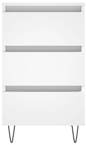 vidaXL Κομοδίνα 2 τεμ. Λευκά 40 x 35 x 69 εκ. από Επεξεργασμένο Ξύλο