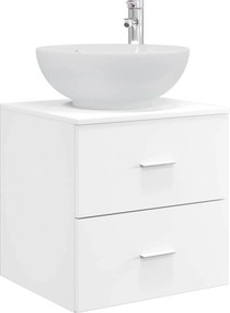 vidaXL Σετ Επίπλων Μπάνιου 3 τμχ. Λευκό 49,5 x 44,5 x 65 εκ