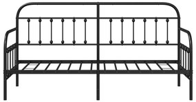 vidaXL Μαύρο Πλαίσιο Κρεβατιού 80x200 cm Χάλυβα