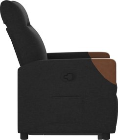 vidaXL Πολυθρόνα Ανακλινόμενη με Ανύψωση Μαύρη Υφασμάτινη